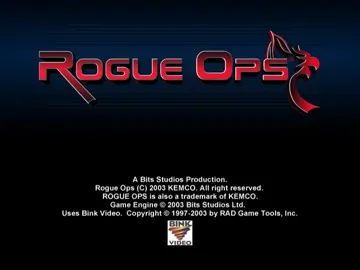 Rogue Ops screen shot title